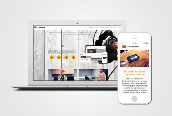 Online Music Lesson web design