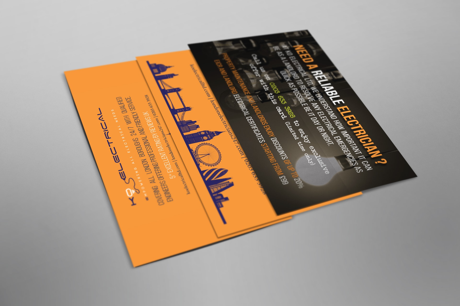 Electrician Business Card Design
