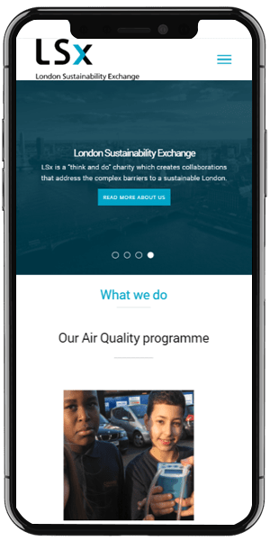 charity web design mobile