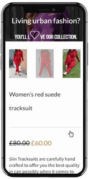 clothing online shop mobile design