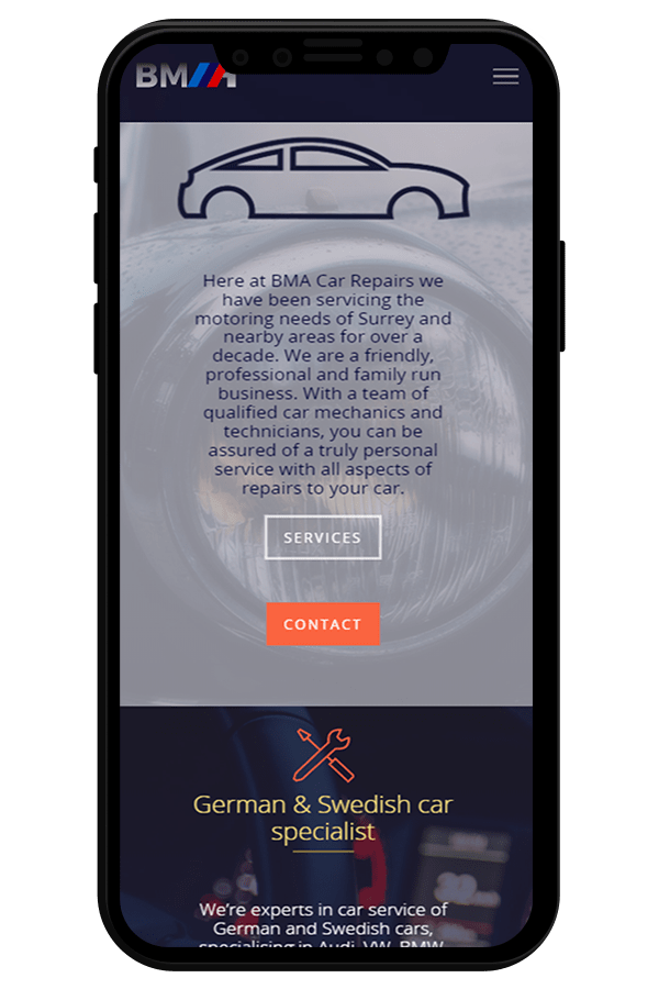 Garage Company Web Design